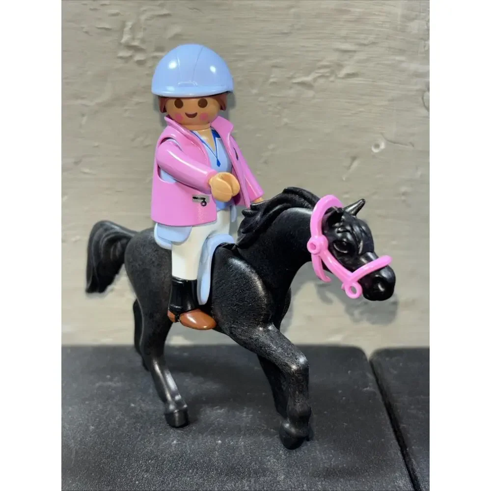 Playmobil Horses Riders 5 Pc set 2007 Geobra Pose Able